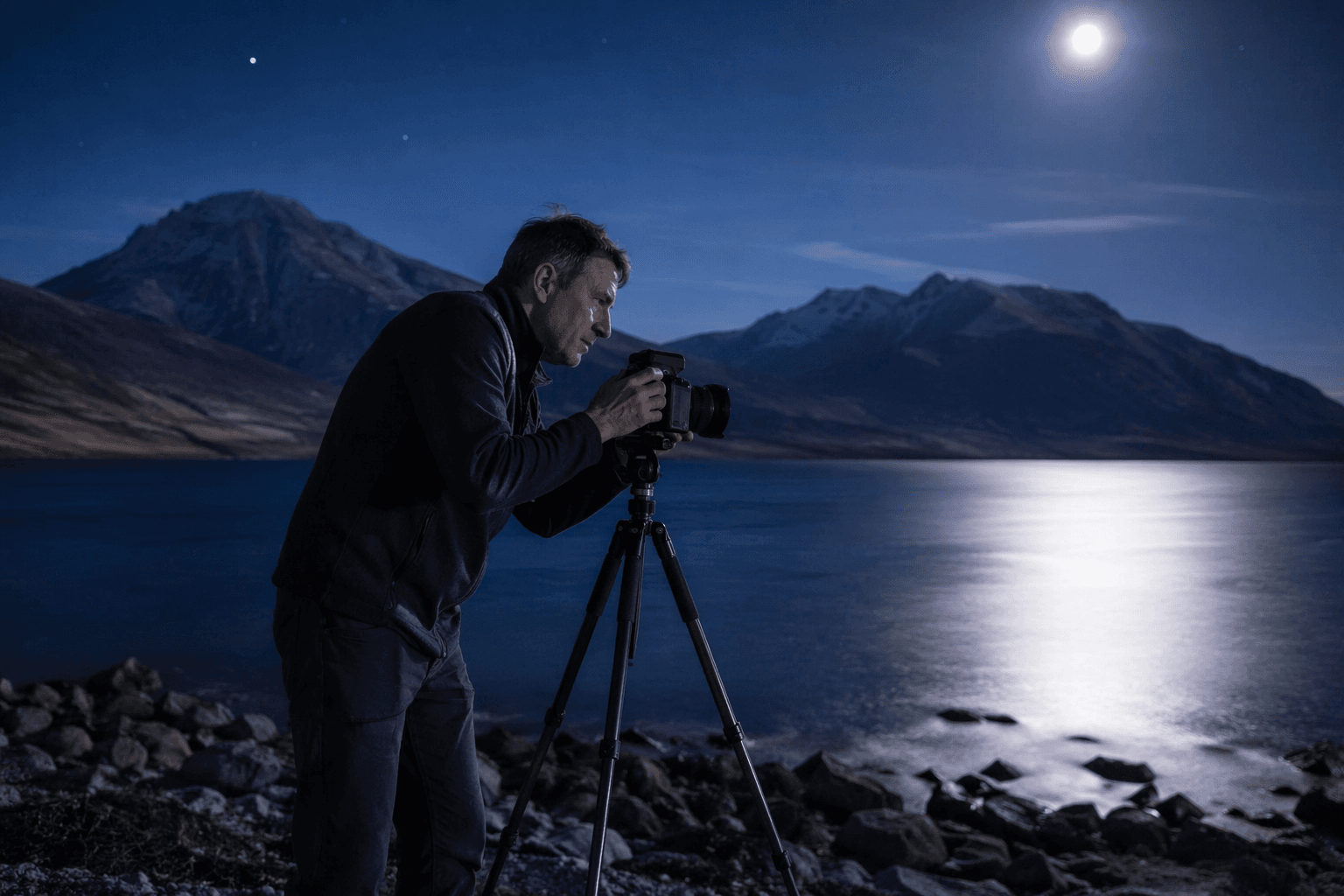 Darren Almond’s Fullmoon shows how long exposures turn moonlight into daylight
