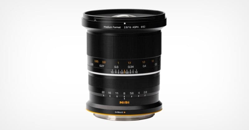 NiSi launches ultra-wide 16mm f/2.8 prime for medium format systems